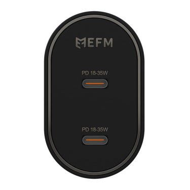 EFM 35W Dual Port Wall Charger with Power Delivery and PPS - Charcoal